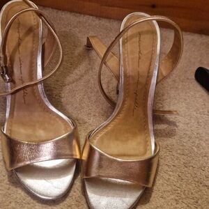 Elegant Gold and Silver Heels